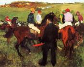 埃德加 德加 : Racehorses at Longchamp